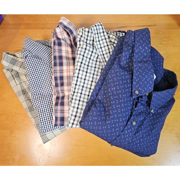 Lot of 5 Harbor Bay Button Down Shirts Mens Size 4XL Short Sleeve - Picture 1 of 16